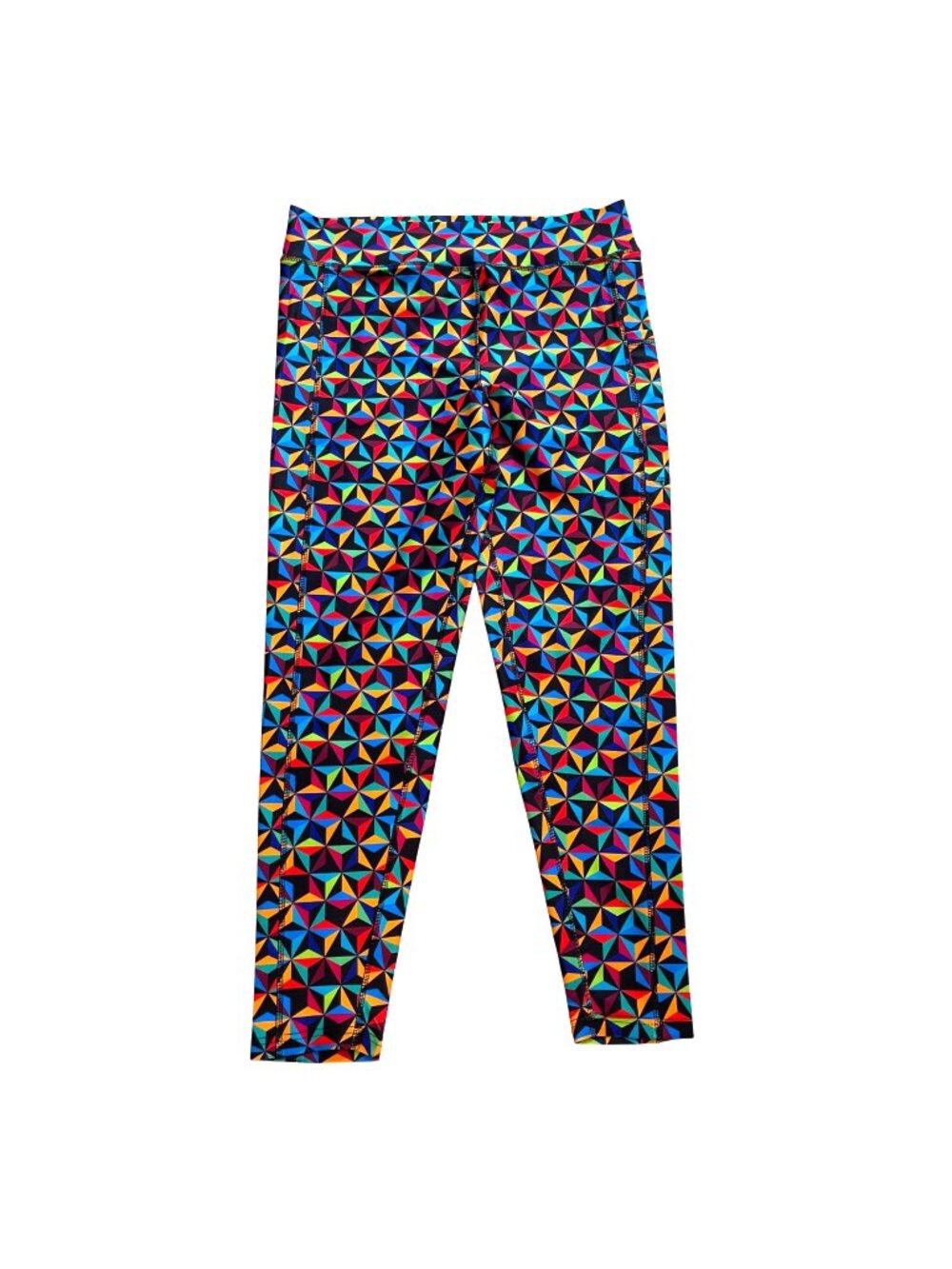 Disney Parks Epcot Leggings Women's Size Large Rainbow Pride Colorful Pocket NEW